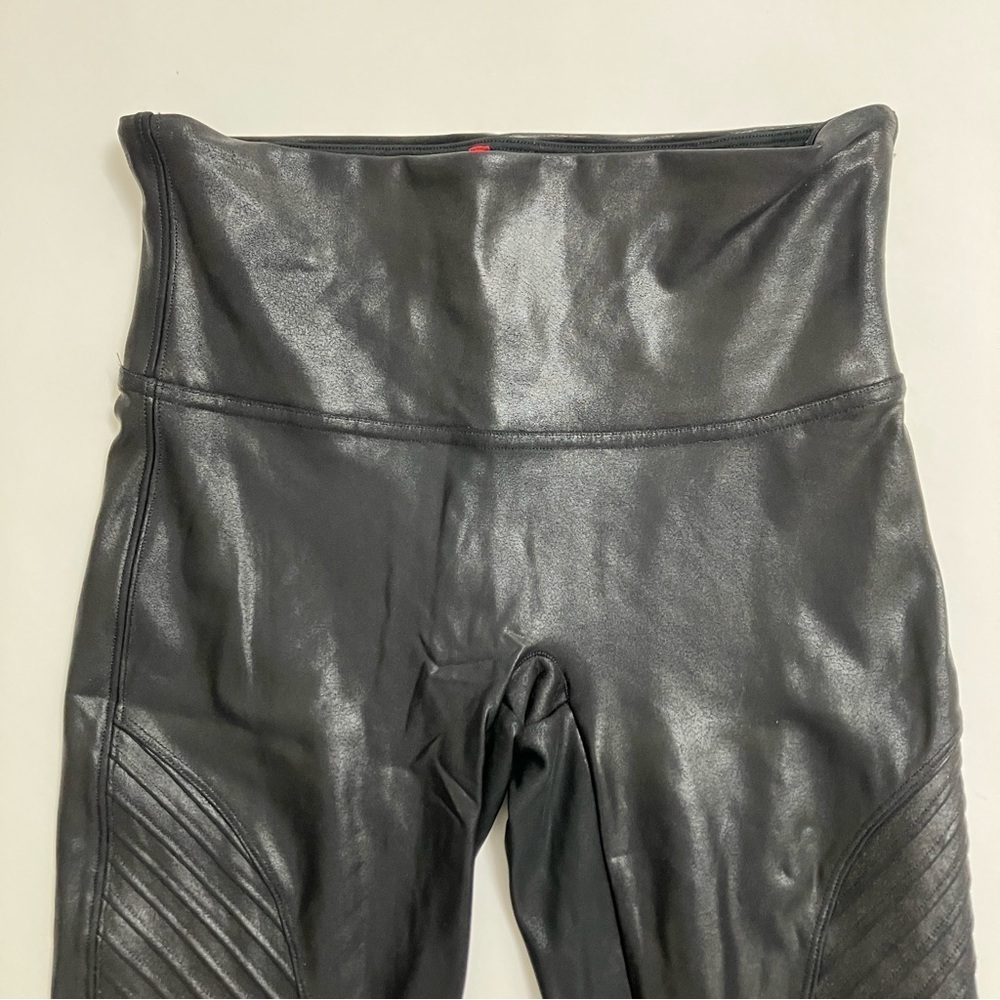 SPANX faux leather moto leggings - Picture 4 of 7